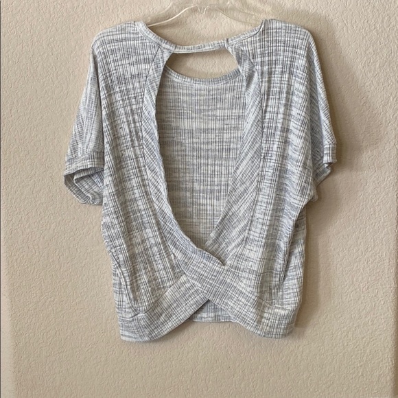 Maronie Gray Open Back Top Size M - Picture 5 of 6